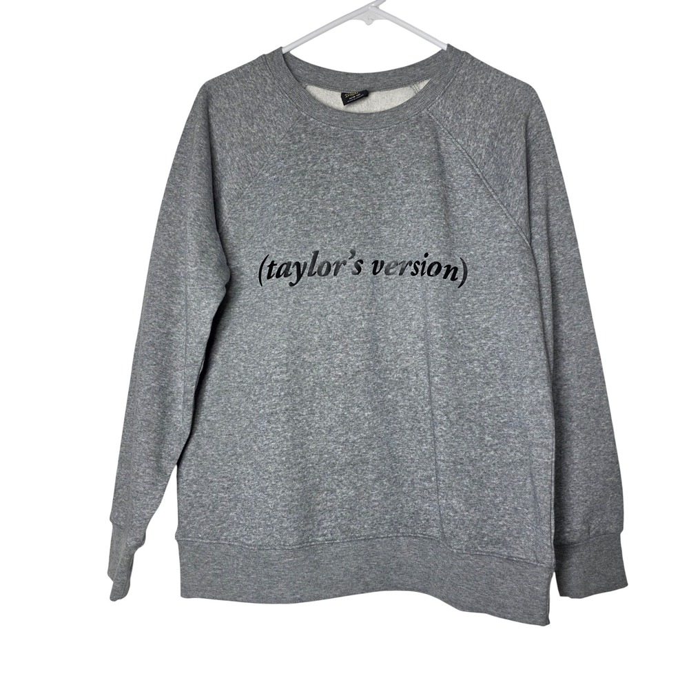 Athletic Works Taylors Version Sweatshirt Gray Graphic Pullover Size M 8-10
